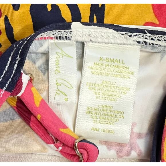 2/$15 Anne Cole Wallflower High-Neck Beaded Tankini Swim Top Red Size XS - Picture 9 of 10